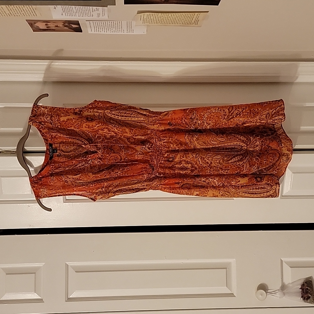Lauren by Ralph Lauren Sheer Paisley Dress